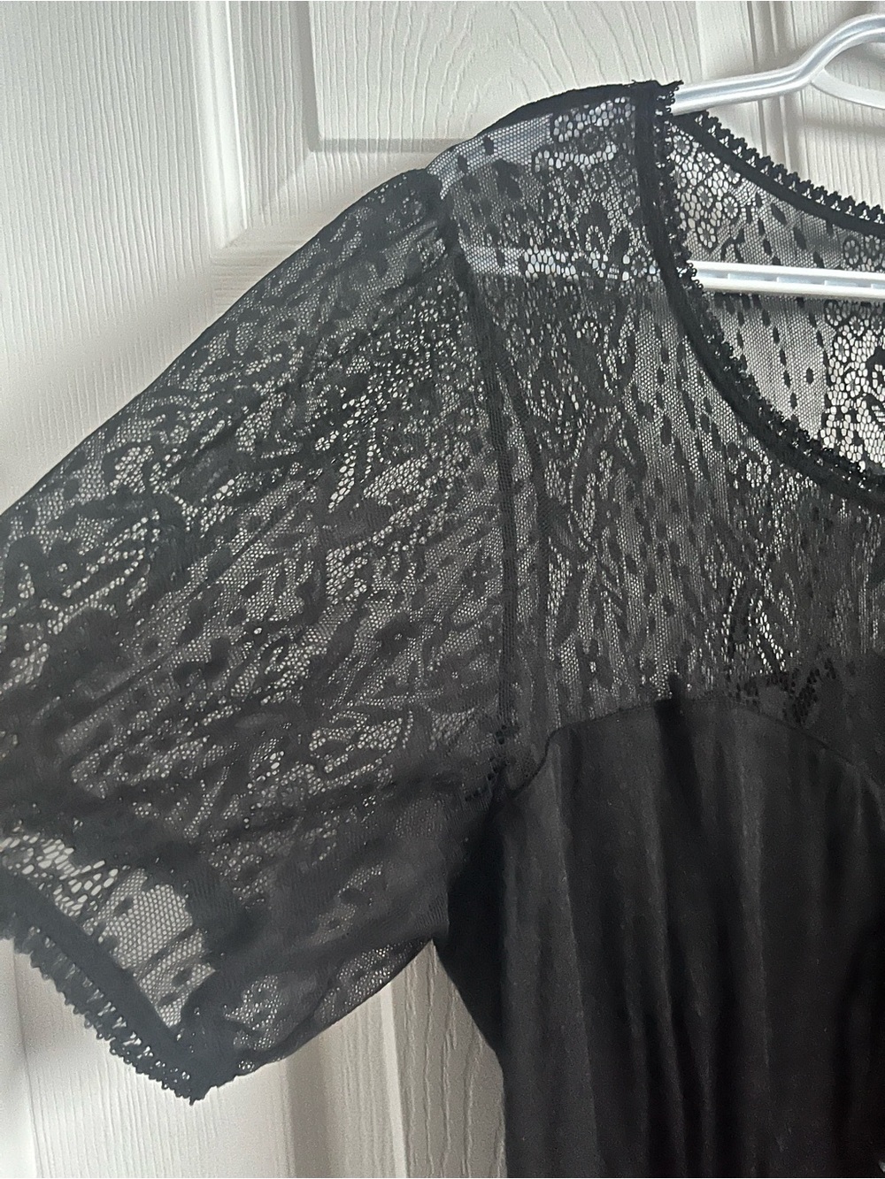 Y2K Whimsygoth Top Blouse 1X Lace Floral Lace Coset Style Lace-Up Front Goth - Picture 2 of 6
